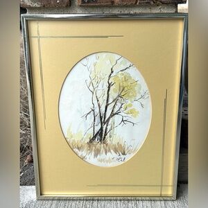 🌲Original Vintage Watercolour Painting Signed - Medicine Hat Art✨Canadian Art
